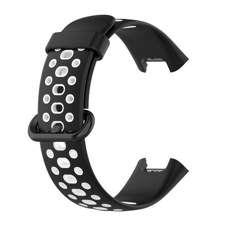 Tweekleurige sportband - Zwart met wit - Xiaomi Redmi Watch 2 (Lite)