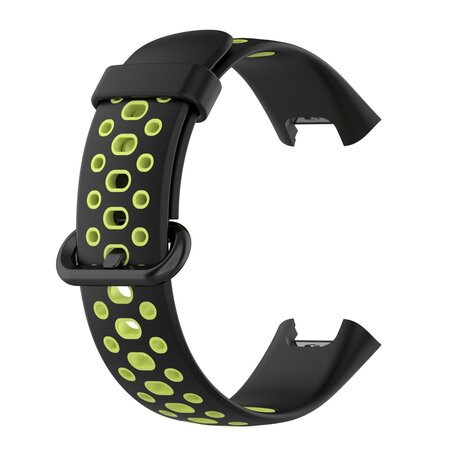 Tweekleurige sportband - Zwart met groen - Xiaomi Redmi Watch 2 (Lite)