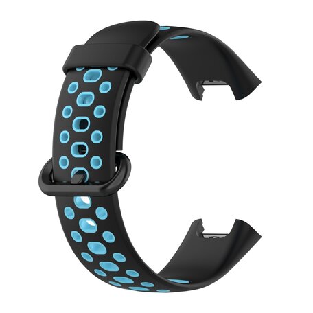 Tweekleurige sportband - Zwart met blauw - Xiaomi Redmi Watch 2 (Lite)