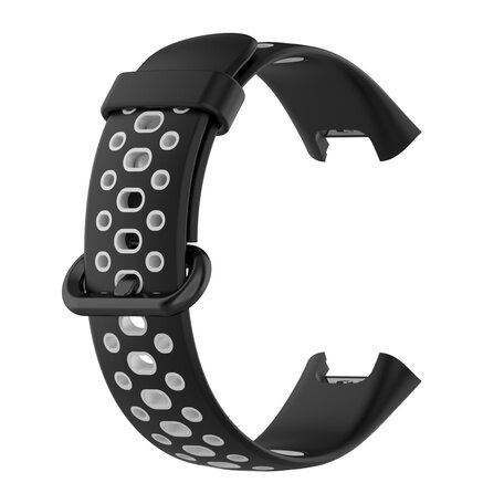 Tweekleurige sportband - Zwart met grijs - Xiaomi Redmi Watch 2 (Lite)