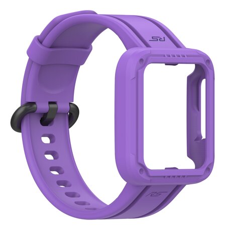 Siliconen sportband met case - Paars - Xiaomi Redmi Watch 2 (Lite)