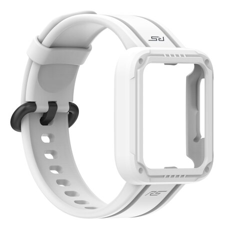 Siliconen sportband met case - Wit - Xiaomi Redmi Watch 2 (Lite)