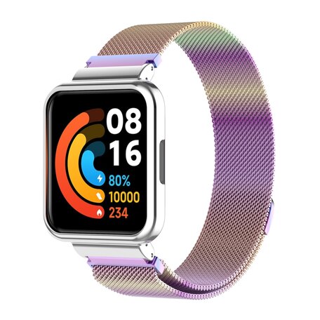 Milanese bandje met case - Multicolor - Xiaomi Redmi Watch 2 (Lite)