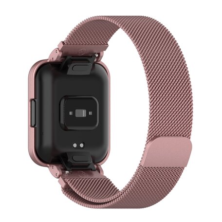 Milanese bandje met case - Rosé goud - Xiaomi Redmi Watch 2 (Lite)