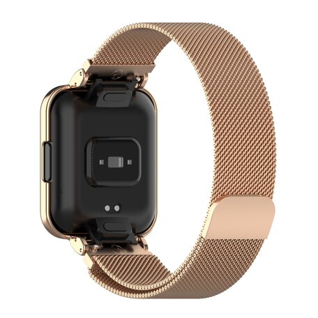 Milanese bandje met case - Champagne goud - Xiaomi Redmi Watch 2 (Lite)