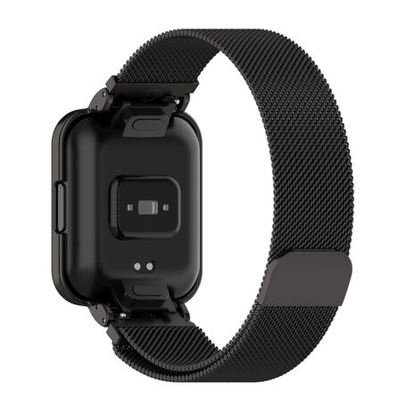 Milanese bandje met case - Zwart - Xiaomi Redmi Watch 2 (Lite)