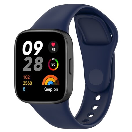 Siliconen bandje - Donkerblauw - Xiaomi Redmi Watch 3