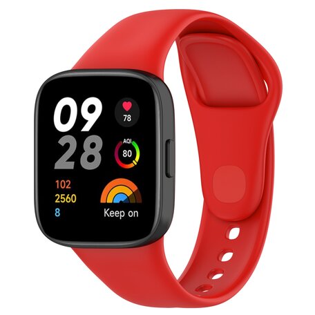 Siliconen bandje - Rood - Xiaomi Redmi Watch 3