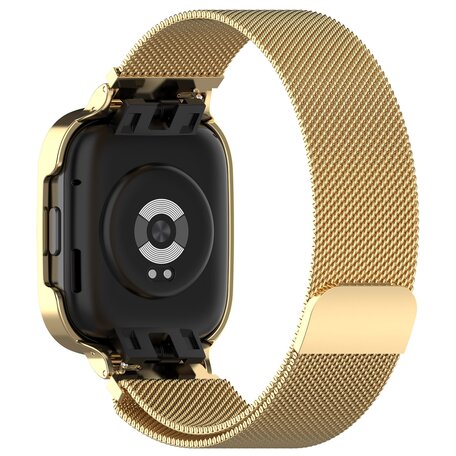 Milanese bandje met case - Goud - Xiaomi Redmi Watch 3