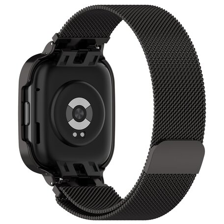 Milanese bandje met case - Zwart - Xiaomi Redmi Watch 3