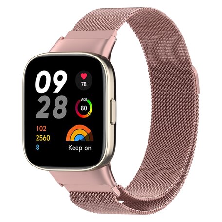 Milanese bandje - Rosé goud - Xiaomi Redmi Watch 3