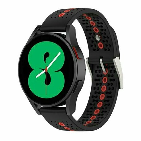 Dot Pattern bandje - Zwart met rood - Xiaomi Redmi Watch 5 Active / Redmi Watch 5 Lite