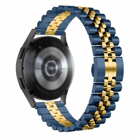 Stalen band - Donkerblauw met goud - Garmin Vivoactive 4 / 4L