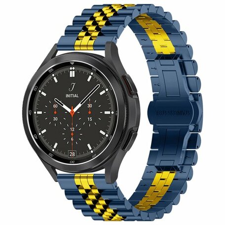 Stalen band - Donkerblauw met goud - Samsung Galaxy Watch 3 - 45mm