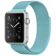 Milanese RVS bandje - Lichtblauw - Geschikt voor Apple Watch 42mm / 44mm / 45mm / 49mm