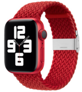 Braided bandje - Rood - Geschikt voor Apple Watch 42mm / 44mm / 45mm / 49mm