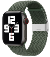 Braided bandje - Groen - Geschikt voor Apple Watch 42mm / 44mm / 45mm / 49mm