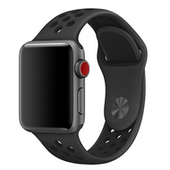 Sportbandje - Maat: S/M - Zwart - Geschikt voor Apple Watch 42mm / 44mm / 45mm / 49mm