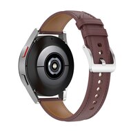 Samsung Galaxy Watch 4 - 40mm / 44mm - Luxe leren bandje - Donkerbruin