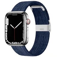 Canvas Limited Edition bandje - Donkerblauw - Geschikt voor Apple Watch 42mm / 44mm / 45mm