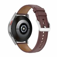 Samsung Galaxy Watch 5 - 40mm / 44mm - Luxe leren bandje - Donkerbruin