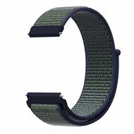 Samsung Galaxy Watch 5 - 40mm / 44mm - Sport Loop bandje - Blauw met groene band