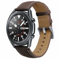 Samsung Galaxy Watch 5 - 40mm & 44mm - Premium Leather bandje - Donkerbruin