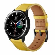 Samsung Galaxy Watch 4 Classic - 42mm & 46mm - lederen bandje - Geel