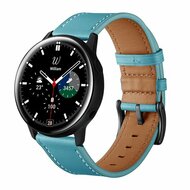 Samsung Galaxy Watch 4 - 40mm & 44mm - lederen bandje - Blauw