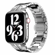 Stalen schakelband - Zilver - Geschikt voor Apple watch 42mm / 44mm / 45mm / 49mm