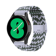 Samsung Galaxy Watch 5 - 40mm / 44mm - Braided bandje - Groen / grijs