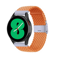 By Qubix Samsung Galaxy Watch 5 Pro bandje - 45mm - Braided bandje - Oranje - Bandbreedte: 20mm Horlogeband smartwatch band bandjes