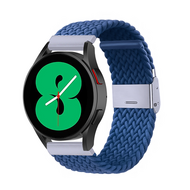 By Qubix Samsung Galaxy Watch 5 Pro bandje - 45mm - Braided bandje - Blauw - Bandbreedte: 20mm Horlogeband smartwatch band bandjes