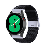 By Qubix Samsung Galaxy Watch 3 bandje  - 41mm - Braided bandje - Zwart - Bandbreedte: 20mm Horlogeband smartwatch band bandjes