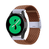 By Qubix Samsung Galaxy Watch 3 bandje  - 41mm - Braided bandje - Bruin - Bandbreedte: 20mm Horlogeband smartwatch band bandjes