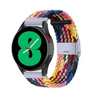 By Qubix Samsung Galaxy Watch 3 bandje  - 41mm - Braided bandje - Multicolor Summer - Bandbreedte: 20mm Horlogeband smartwatch band bandjes