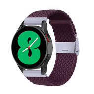 By Qubix Samsung Galaxy Watch 3 bandje  - 41mm - Braided bandje - Donkerpaars - Bandbreedte: 20mm Horlogeband smartwatch band bandjes