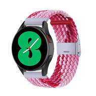 By Qubix Samsung Galaxy Watch 3 bandje  - 41mm - Braided bandje - Roze gemêleerd - Bandbreedte: 20mm Horlogeband smartwatch band bandjes