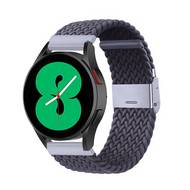 By Qubix Samsung Galaxy Watch Active 2 bandje  - Braided bandje - Donkergrijs - Bandbreedte: 20mm Horlogeband smartwatch band bandjes
