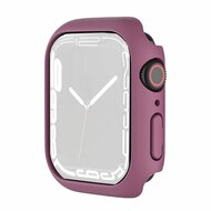 By Qubix Apple Watch 45mm Hard case (open front) - Wijnrood - Geschikt voor Apple Watch 45mm hoesje - screenprotector - Bescherming iWatch - Bescherm