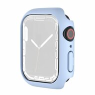 By Qubix Apple Watch 45mm Hard case (open front) - Lichtblauw - Geschikt voor Apple Watch 45mm hoesje - screenprotector - Bescherming iWatch -