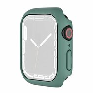 By Qubix Apple Watch 45mm Hard case (open front) - Groen - Geschikt voor Apple Watch 45mm hoesje - screenprotector - Bescherming iWatch - Bescherm