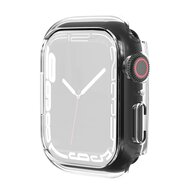 By Qubix Apple Watch 41mm Hard case (open front) - Transparant - Geschikt voor Apple Watch 41mm hoesje - screenprotector - Bescherming iWatch -