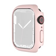 By Qubix Apple Watch 41mm Hard case (open front) - Roze - Geschikt voor Apple Watch 41mm hoesje - screenprotector - Bescherming iWatch - Bescherm