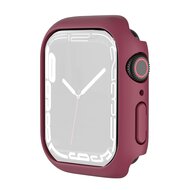 By Qubix Apple Watch 41mm Hard case (open front) - Bordeaux - Geschikt voor Apple Watch 41mm hoesje - screenprotector - Bescherming iWatch - Bescherm
