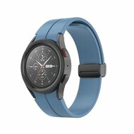 By Qubix Samsung Galaxy Watch 4 bandje - 40mm & 44mm - D-buckle sportbandje - Blauw - Bandbreedte: 20mm Horlogeband smartwatch band bandjes