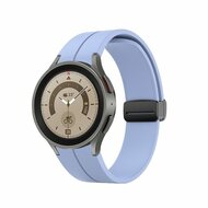 By Qubix Samsung Galaxy Watch 5 bandje - 40mm & 44mm - D-buckle sportbandje - Lila - Bandbreedte: 20mm Horlogeband smartwatch band bandjes
