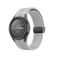 By Qubix Samsung Galaxy Watch 5 Pro bandje - 45mm - D-buckle sportbandje - Grijs - Bandbreedte: 20mm Horlogeband smartwatch band bandjes