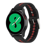 Samsung Galaxy Watch 4 - 40mm & 44mm - Dot Pattern - Zwart met rood