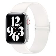 Elastische Solo Loop - Wit - Geschikt voor Apple Watch 38mm / 40mm / 41mm